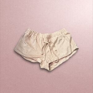 Bishop + Young Cream Tie Mini Shorts